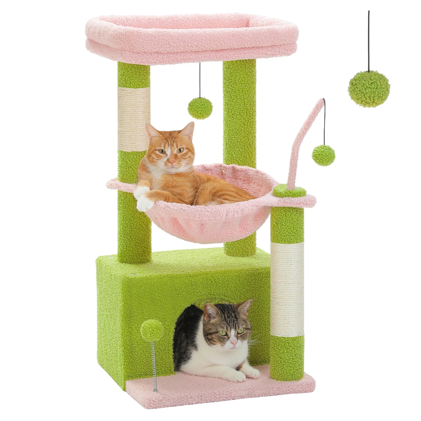 Pequlti 4 In 1 Cactus Cat Tree With Scratching Post