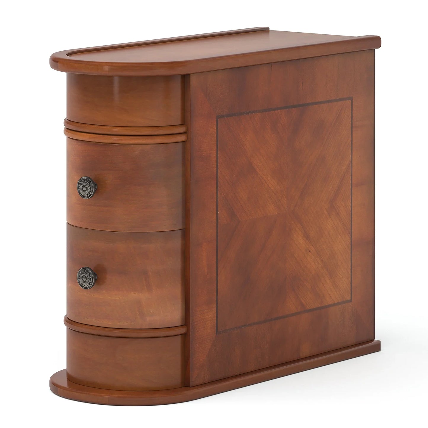 Tribesigns Solid Wood End Table With Drawer For Modern Bedrooms