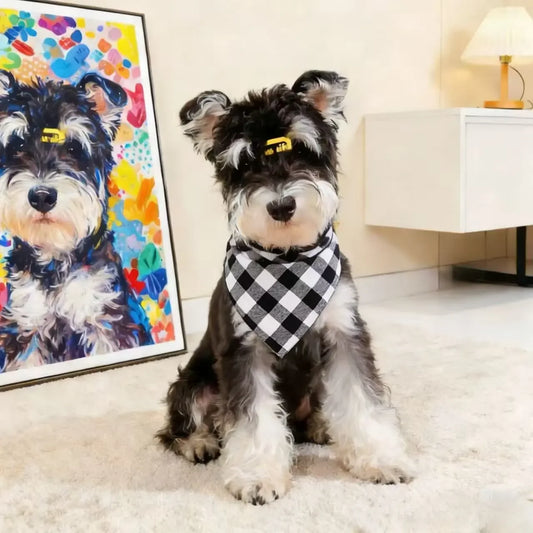 Washable Plaid Pet Scarves for Dogs and Cats for Special Events