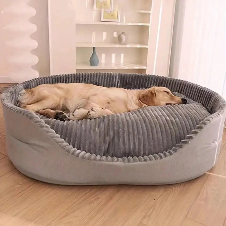 Luxurious Cotton Pet Bed For Dogs And Cats With Warm Mat