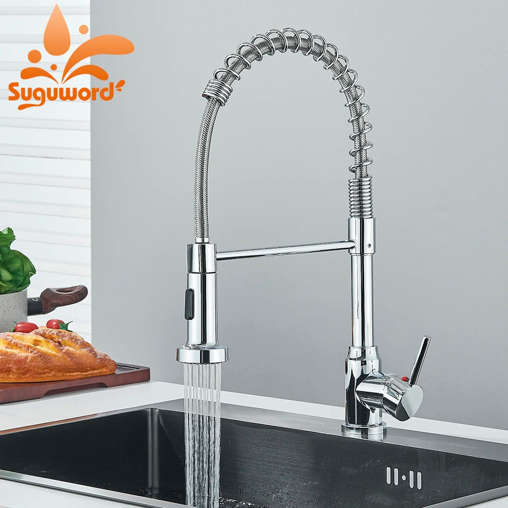 Removable Gourmet Kitchen Faucet 2 Modes Sprayer Rotatable Deck Mount Single Handle Cold Hot Water Mixer Kitchen Sink Crane