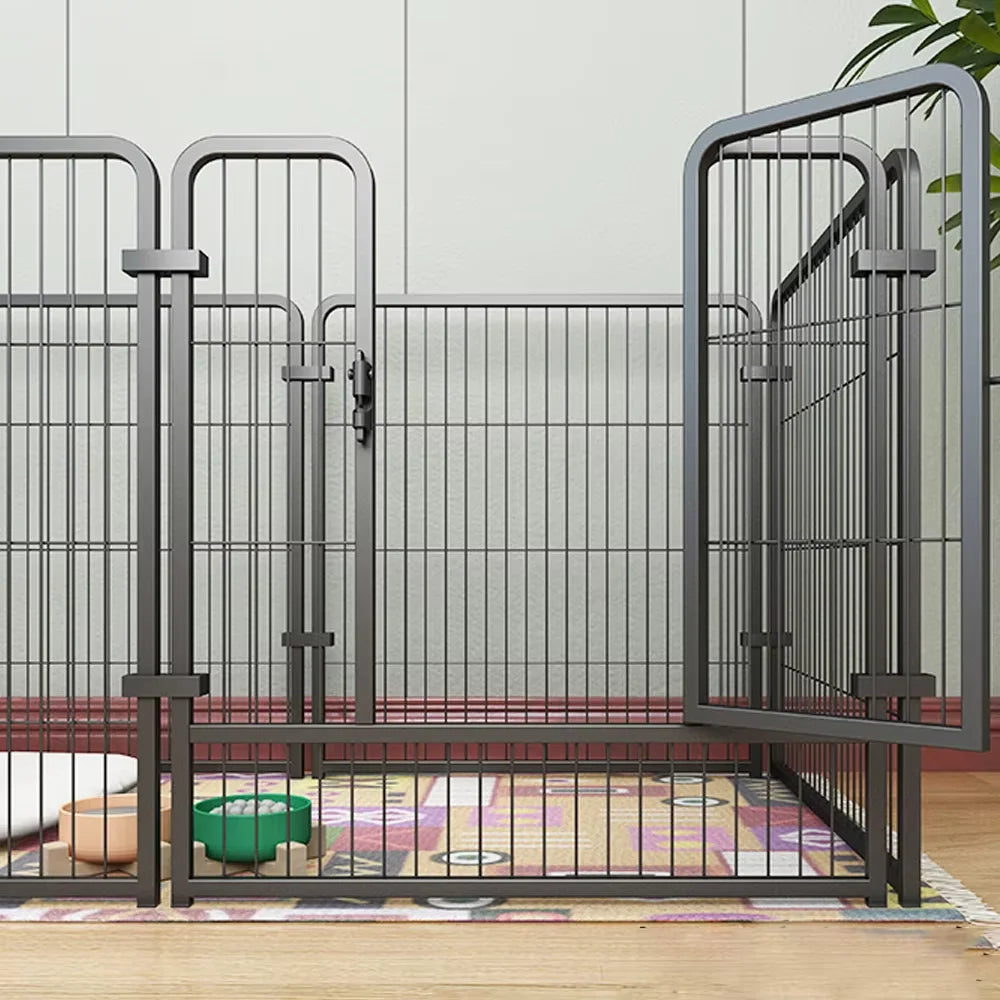 Stainless Steel Dog Fence Playpen Foldable Puppy Exercise Kennel