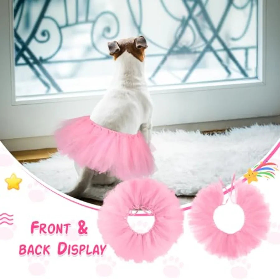 Tulle Dog Tutu Ballerina Costume Skirt for Puppies and Pets