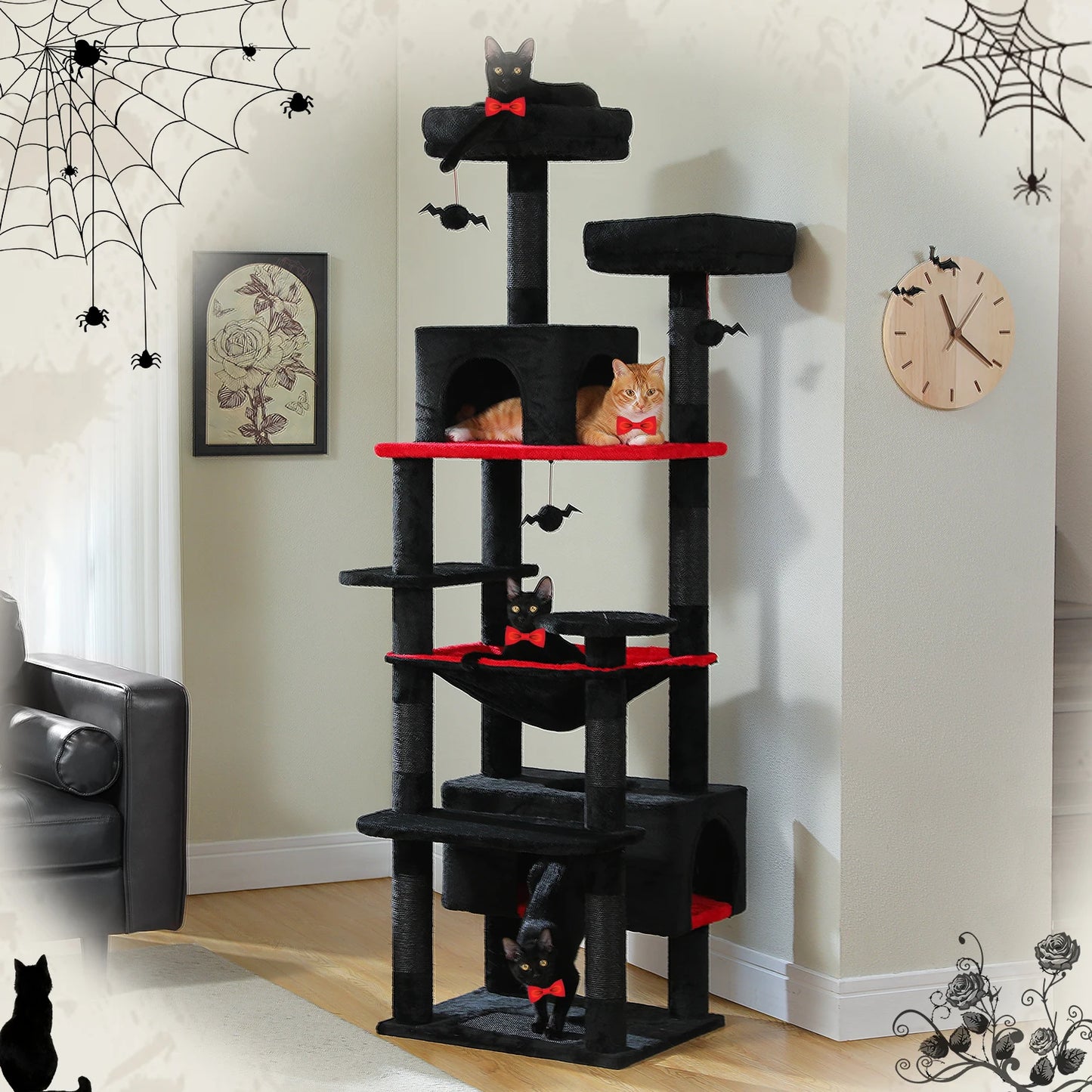 PAWZ Road Indoor Cat Tower With Sisal Posts And Hammock