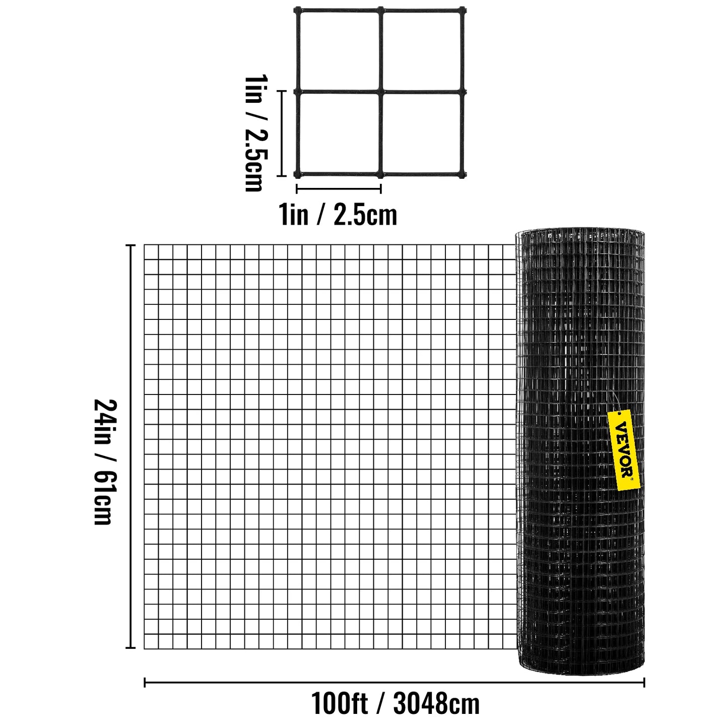 SucceBuy Vinyl Coated Welded Wire Fence Chicken And Rabbit Mesh
