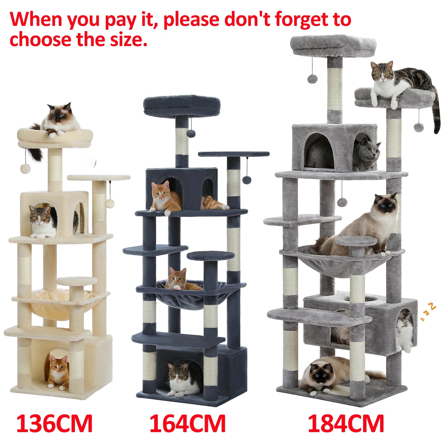 PAWZ Road Indoor Cat Tower With Sisal Posts And Hammock