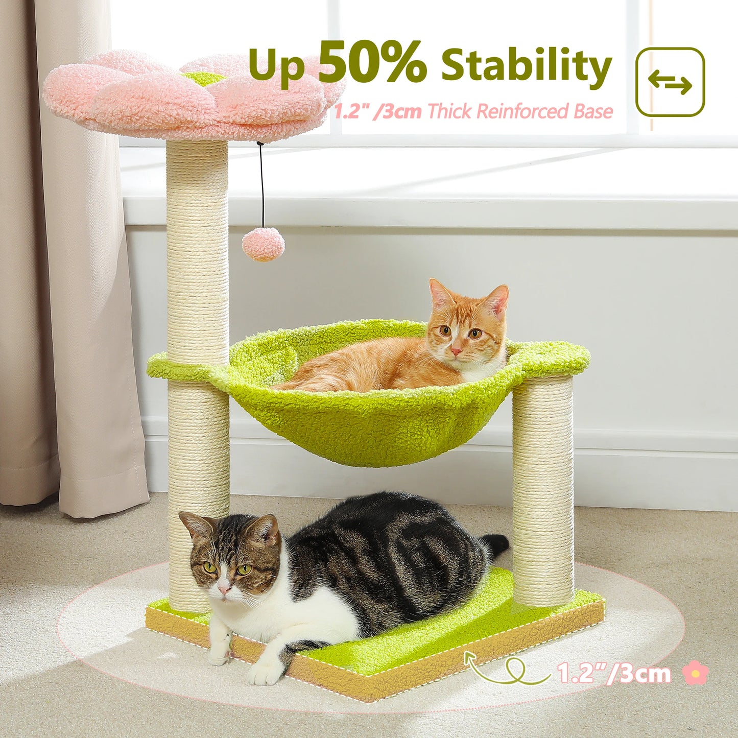 PAWZ Road Flower Cat Tree With Sisal Scratching Post