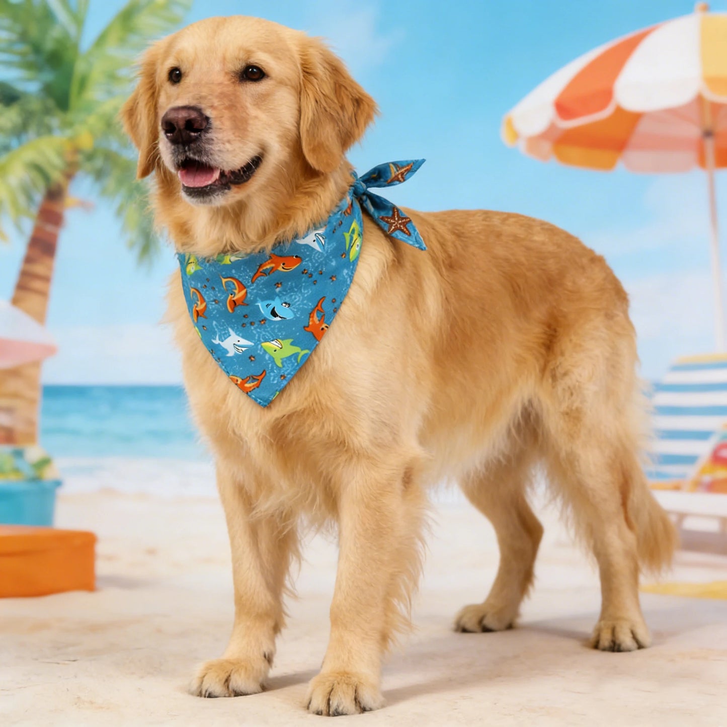 Soft Washable Fruit Floral Dog Bandana Cloth Neck Scarf