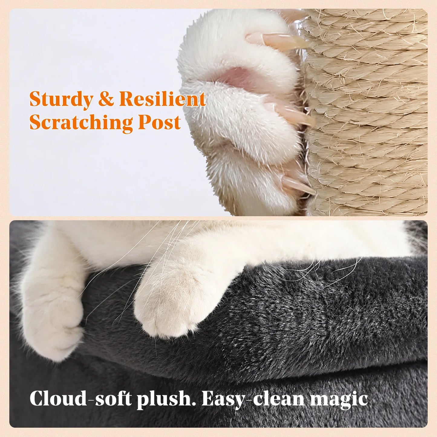 PAWZ Road Cat Tree with Sisal Scratching Posts Cozy Condos