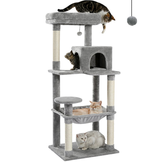 PAWZ Road Indoor Cat Tower With Sisal Posts And Hammock