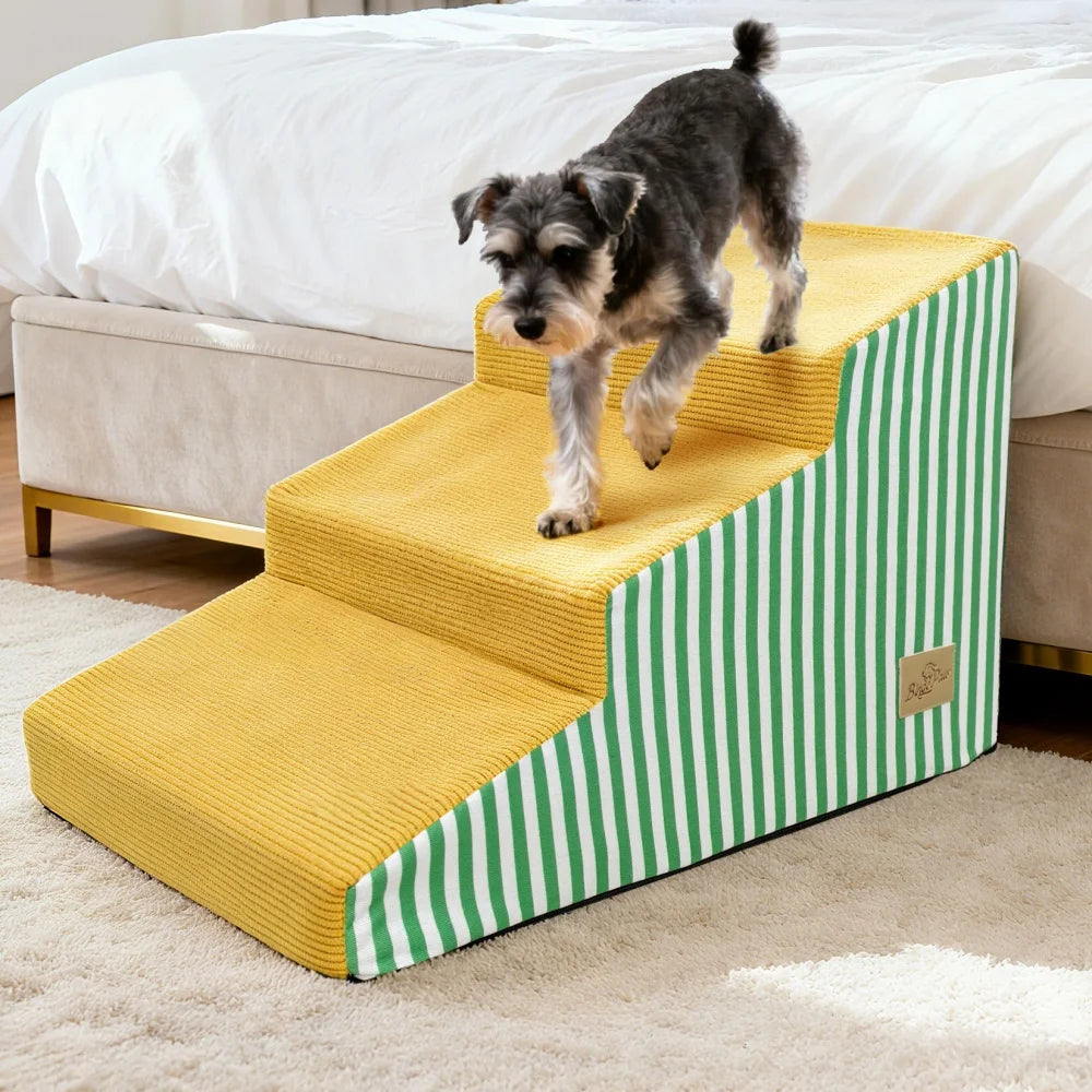 High Density Foam Dog Stairs With Gentle Slope And Cover