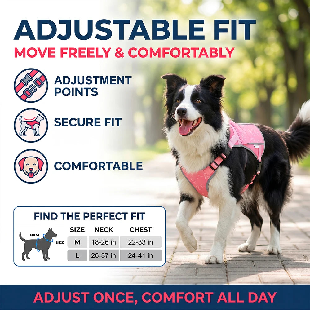 Cooling Vest for Dogs with Replaceable Freezer Cooling Packs